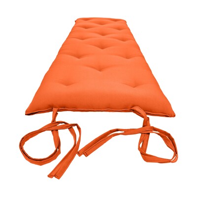 Japanese Floor Rolling Mattress, Cotton Bed, Shiki Futon 3x27x 80 Orange