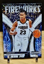 Jaden Ivey White Sparkle Prizm Rookie Fireworks RC  SSP Panini Purdue