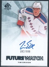 Tim Erixon Autograph RC #264 #'d/999 - 2011-12 SP Authentic Hockey