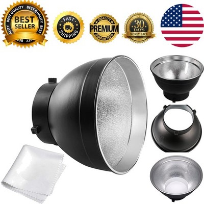 Professional 7'' Bowens Mount Reflector with Silver Interior for Even Lighting