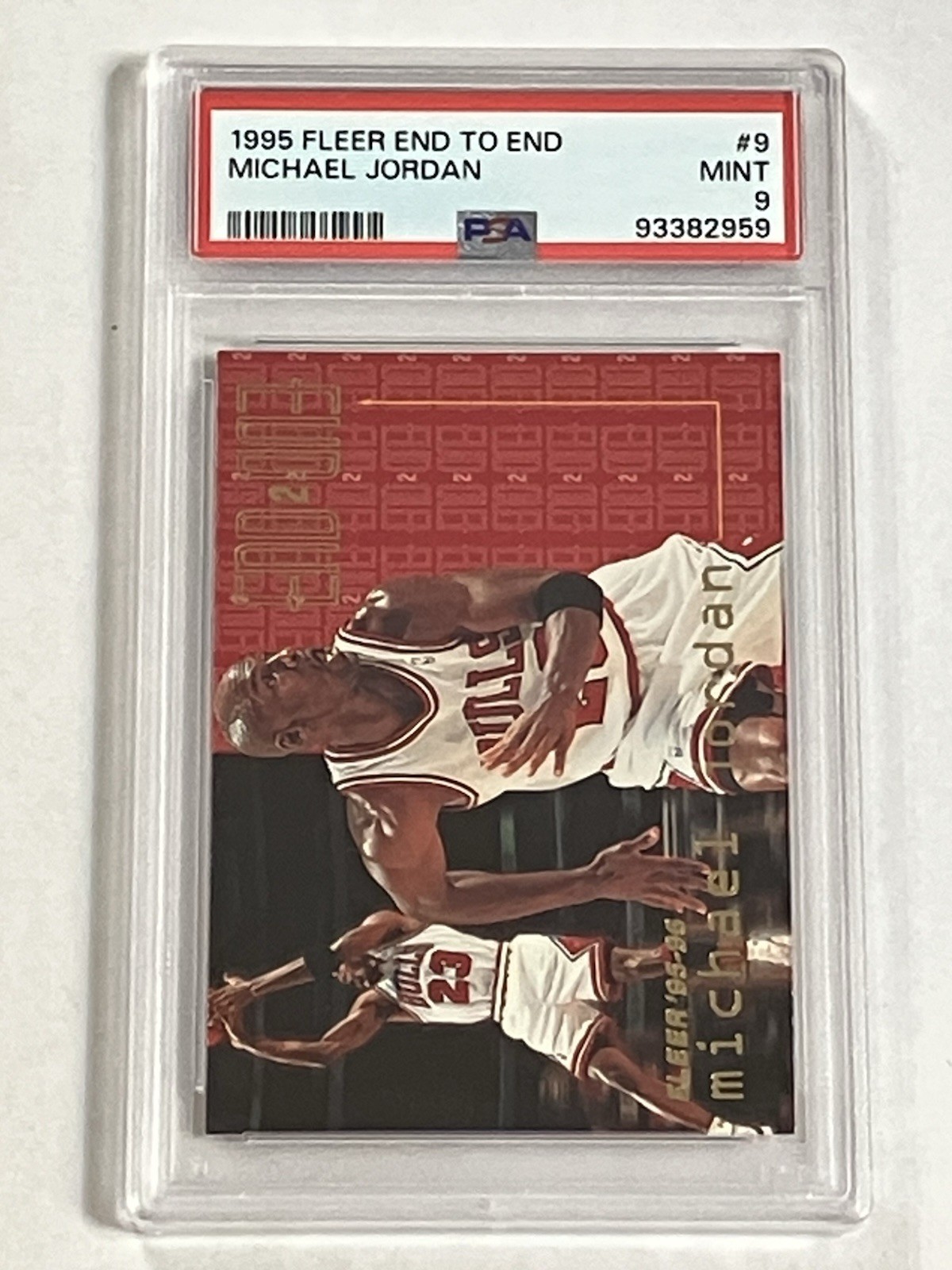 1995-96 Fleer - End 2 End Michael Jordan #9 PSA 9 Mint Bulls Legend HOF G.O.A.T