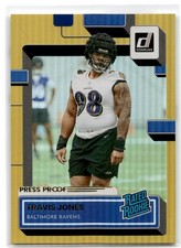 2022 Donruss #384 Travis Jones Premium Press Proof Baltimore Ravens