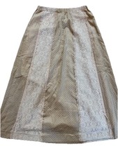 VTG 60s 70s TUMBLEWEEDS Gold Maxi Skirt Prairie Cottage Core Boho Lace Small