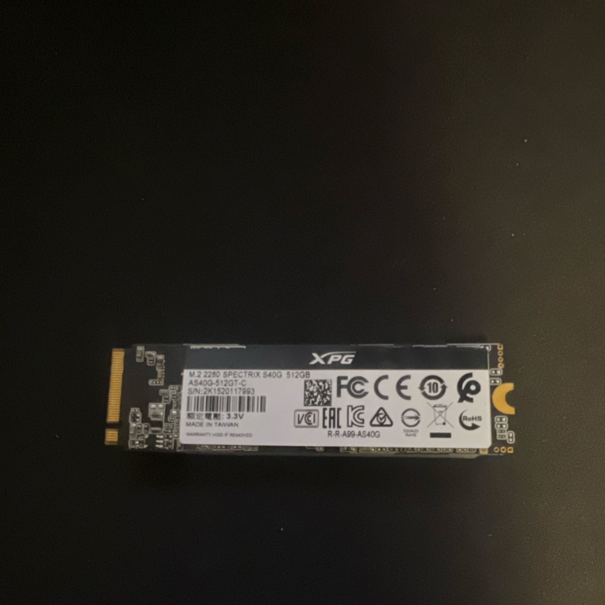 内蔵型SSD XPG SPECTRIX S40G 512GB M.2 SSD LED RGB XPG Spectrix S40G RGB 512 GB Specs | TechPowerUp SSD Database