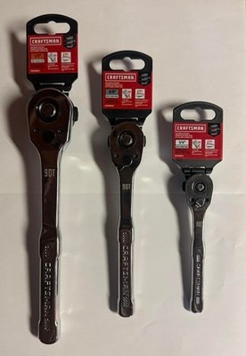 Craftsman CMMT86723 CMMT86722 CMMT86721 1/2'' 3/8'' 1/4'' Low Profile Ratchet Set