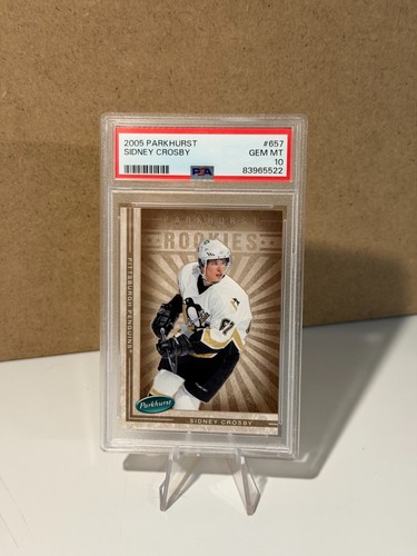 2005/06 Parkhurst SIDNEY CROSBY ROOKIE CARD #657!!! PSA GRADED GEM MINT 10