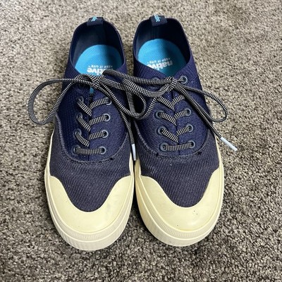 Native Blue Lightknit Lace Up Platform Sneakers M 5 /7 W Comfort Shoes Unisex