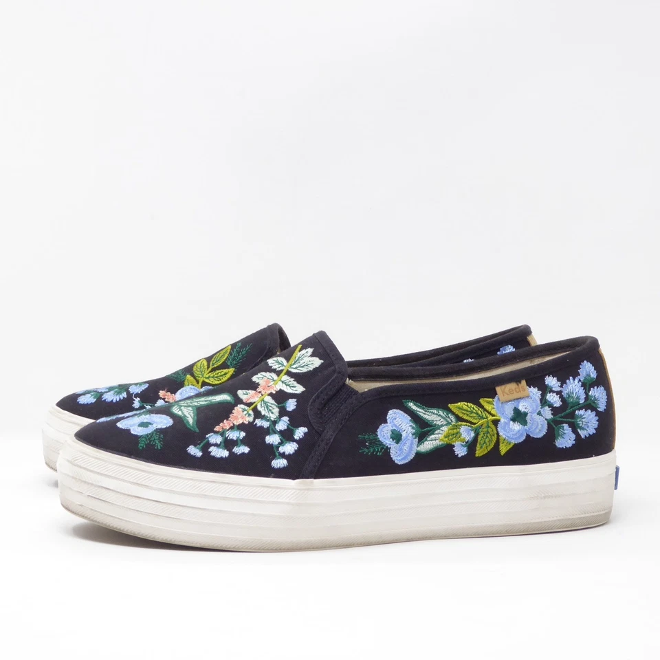 Keds Rifle Paper Triple Decker Embroidered Garden Platform Sneakers Womens 9.5 - Image 3 of 4