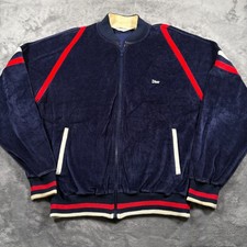 Vintage Christian Dior Monsieur Bomber Jacket Mens Large Navy Blue Full Zip