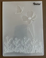 #65 Darice Embossing Folder Essentials  " BUTTERFLY FLOWER " 1218-54