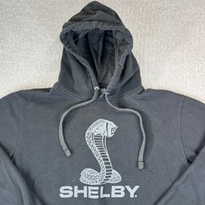Vintage Shelby Cobra Snake Hoodie Sweatshirt L Black GT 500 Ford Mustang