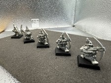 Warhammer Fantasy Dwarfs 5x Dwarf Miners Metal OOP Miniatures 1990s Dwarves