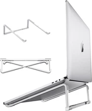 Laptop Stand for Desk - Foldable, Lightweight Aluminum Laptop Riser Holder, Port