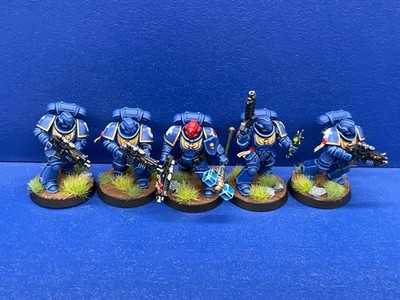5 Primaris Intercessors der Ultramarines TOP BEMALT