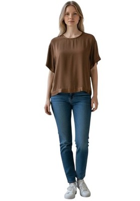 Pardington Collective Devereux Tee Women's Size Medium Brown Front Mesh Back