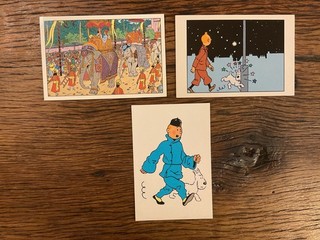 Tim und Struppi Tin Tin 3 x Postkarte Moulins Art Hergé 2010 sehr schön