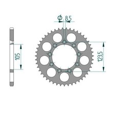 Aluminiowe koło łańcuchowe do TM EN 125 2013 520er 50 zębów