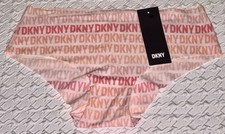 DKNY Litewear Cut Anywear Blush Coral Logo Hipster Panty Underwear Womens S 5