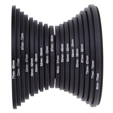 DSLR Camera Lens Filter Adapter Ring Precision CNC Machining 18pcs 37-82mm