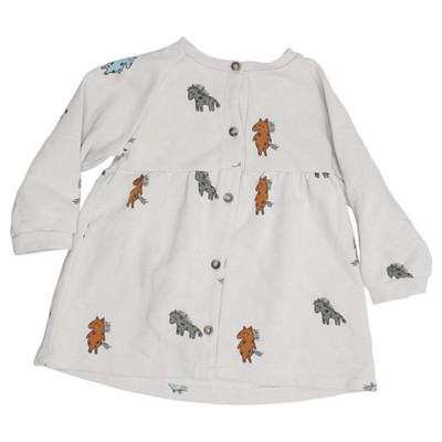 Mini Rodini, Kleid, Größe: 86, Beige/Mehrfarbig, Baumwolle/Polyester #EX1