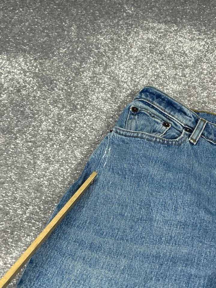 Pantalones de mezclilla rectos Abercrombie & Fitch Curve Love The 90s para mujer 29 azul 28x28 Foto 4 de 4