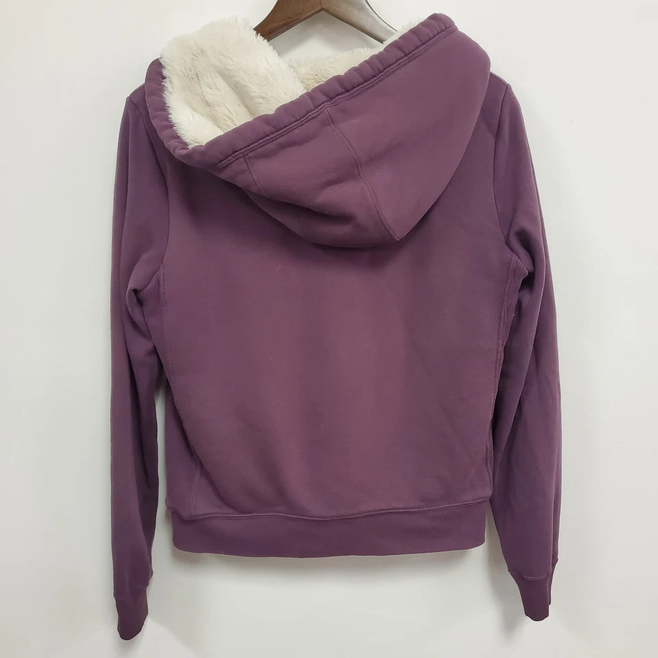 Sudadera con capucha vintage Abercrombie Fitch para mujer Y2K forrada de piel cremallera completa talla M preppy Foto 4 de 4