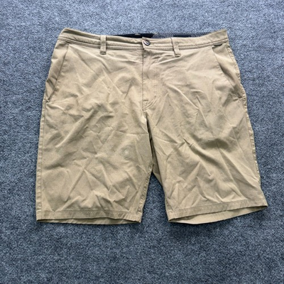 #ad Volcom Frickin SNT Static Hybrid Shorts Mens 36 Khaki Water Resistant Casual $15.99