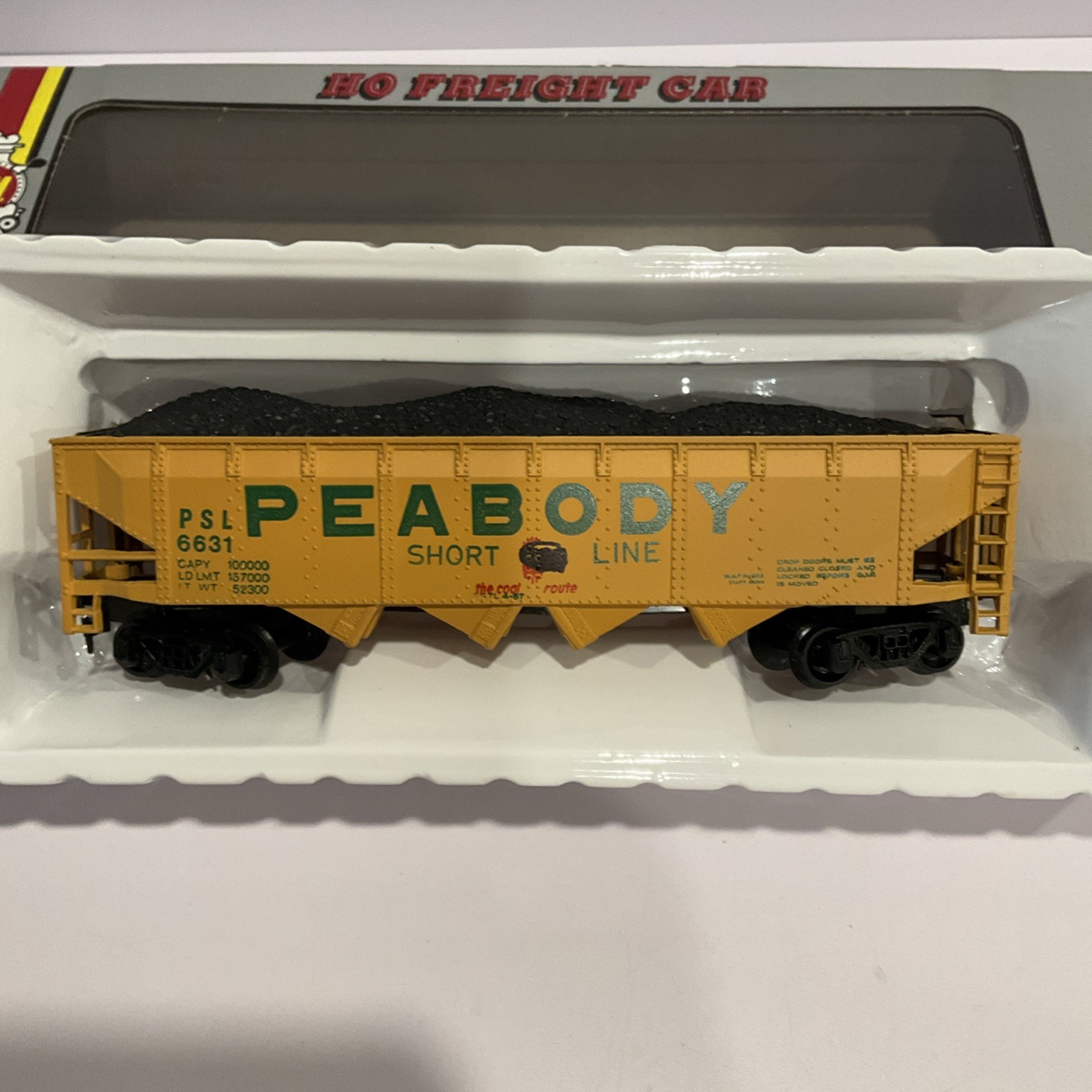 AHM HO Scale Freight Rolling Stock Peabody Short Line Hopper Coal Car