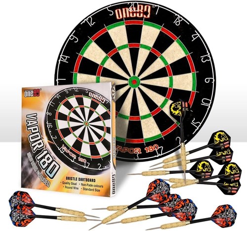 One80 Vapor Bristle Dartboard Profi Turnier Dartscheibe Wettkampf Steel Tip Dart - Bild 1 von 5