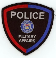 COLORADO CO MILITARY AFFAIRS POLICE NICE SHOULDER PATCH SHERIFF