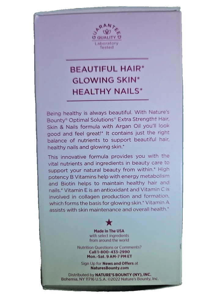 Unhas Nature's Bounty Extra Strength cabelo pele, 150 géis macios - Expira em 06/2026 - Imagem 2 de 4