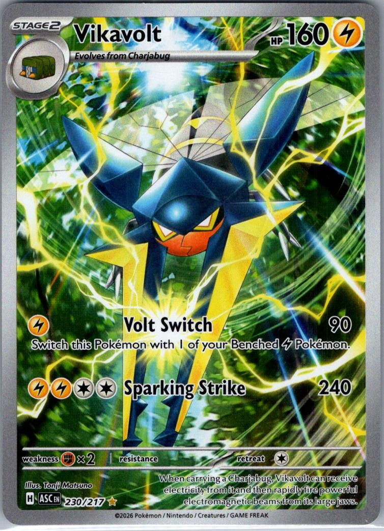 Vikavolt - 230/217 - ME: Ascended Heroes - Illustration Rare - Pokemon - NM