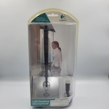 NEW LOGITECH USB Desktop Noise Canceling Pivot Microphone Skype Certified PC MAC