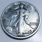 1917-D Reverse Walking Liberty Half Dollar Beautiful Coin Rare Date