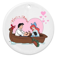 Personalized Ariel And Eric Disney 2D Ceramic Ornament