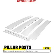 Chrome Pillar Posts For 2008-12 Honda Accord Sedan Cover Door Trim Window 6-60x Chrome Pillar Posts For 2008-12 Honda Accord Sedan Cover Door Trim Window 6-60x