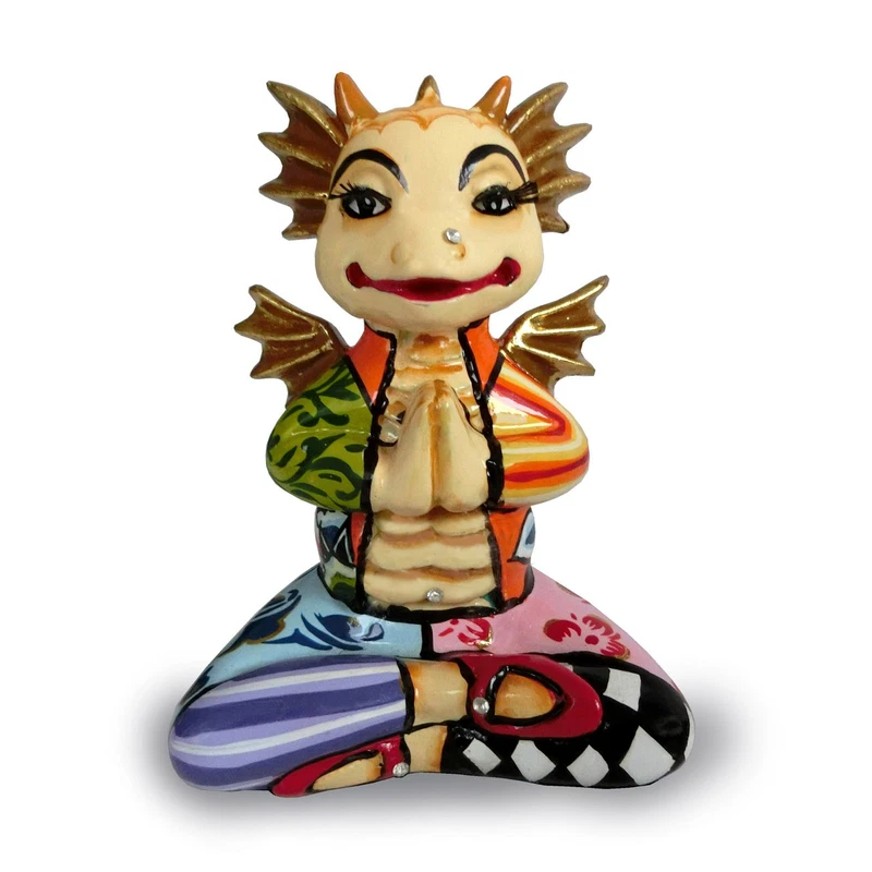 DRAGO Yoga Statua Scultura Caricatura Tom's Drag 4579 DRAGON 13 cm Pop Draghetto