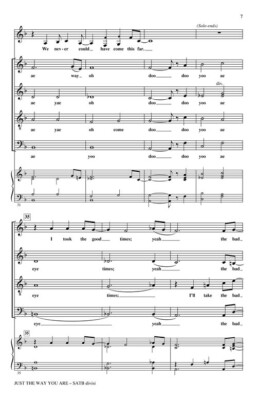 Just the Way You Are SATB divisi a cappella Pop Choral Series Bil
