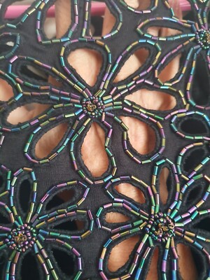 Via Appia Pailletten Tshirt mit Sexy Cut Outs Vintage Gr 42 - 44 Vintage