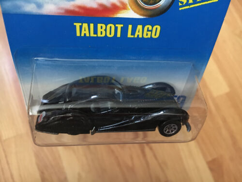 1992 RARE Hot Wheels TALBOT LAGO #250 Black All Blue Card 1:64 Diecast Car - Picture 4 of 4