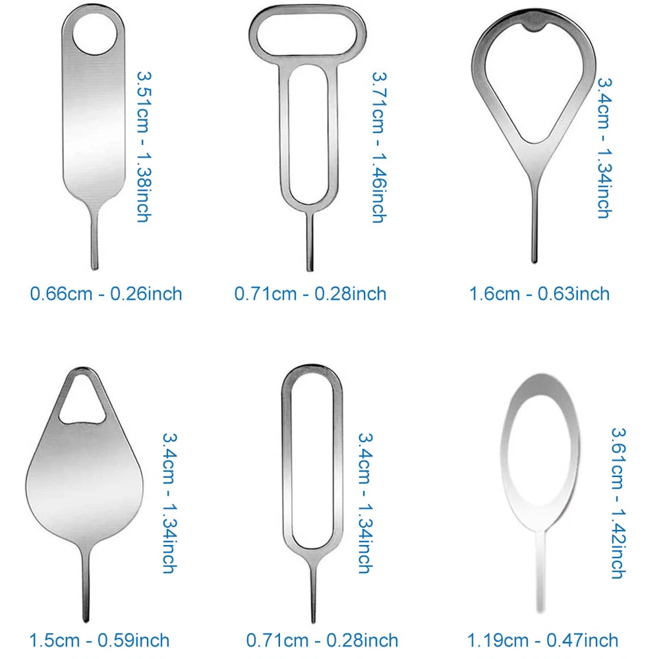 16x Outil de Retrait de Carte SIM Broche d'éjection SIM pour Tous Smartphones - Photo 2/4