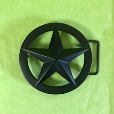 Nautical Star Belt Buckle Metal Black