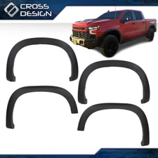 4PCS Black Factory Style Fender Flares Fit For 2019-2024 Chevy Silverado 1500