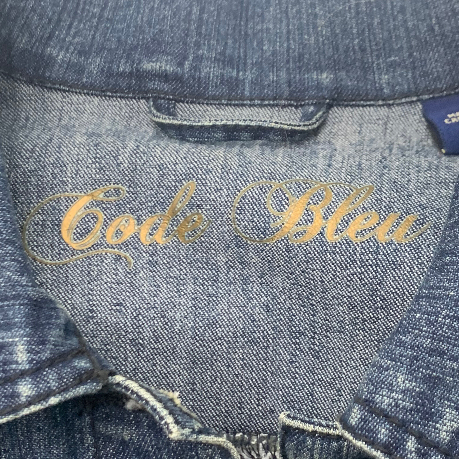 Code Bleu Womens Jean Jacket Size Small Cotton Bl… - image 4