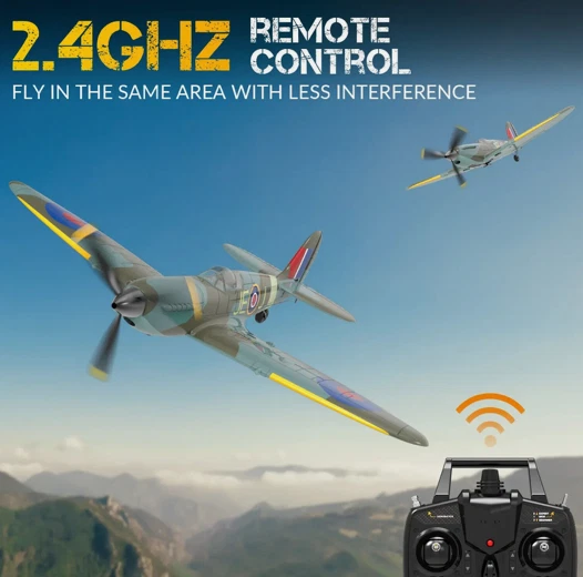 ✈️ RC Flugzeug Spitfire Style 2.4GHz 4-Kanal Stabilisierungssystem 🎮 Kunstflug - Bild 3 von 4