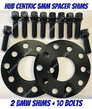 Schwarze Alufelgen Spurverbreiterung 5mm BMW Z1 Z3 Z4 Z8 Z Serie M12x1,5 Schrauben 5x120 72-6
