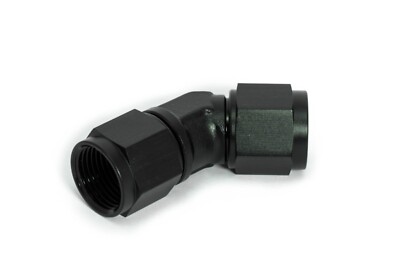 45° Blockwinkel Dash 8 / -8AN / JIC8 Innengewinde/Innengewinde Schwarz 3/4-16UNF