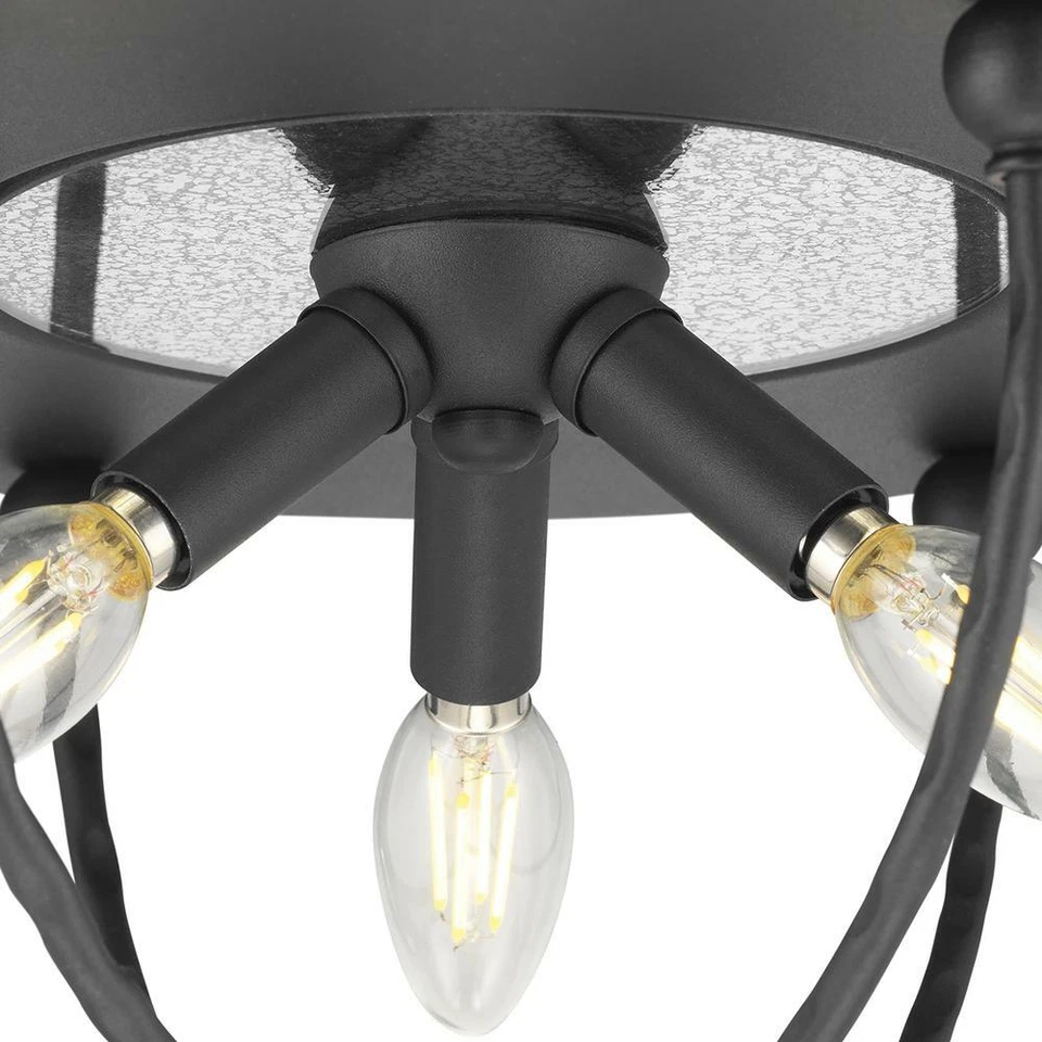 Progress Lighting Pacolet 14.75 in. 3-Light Textured Black Flushmount - Image 2 of 3