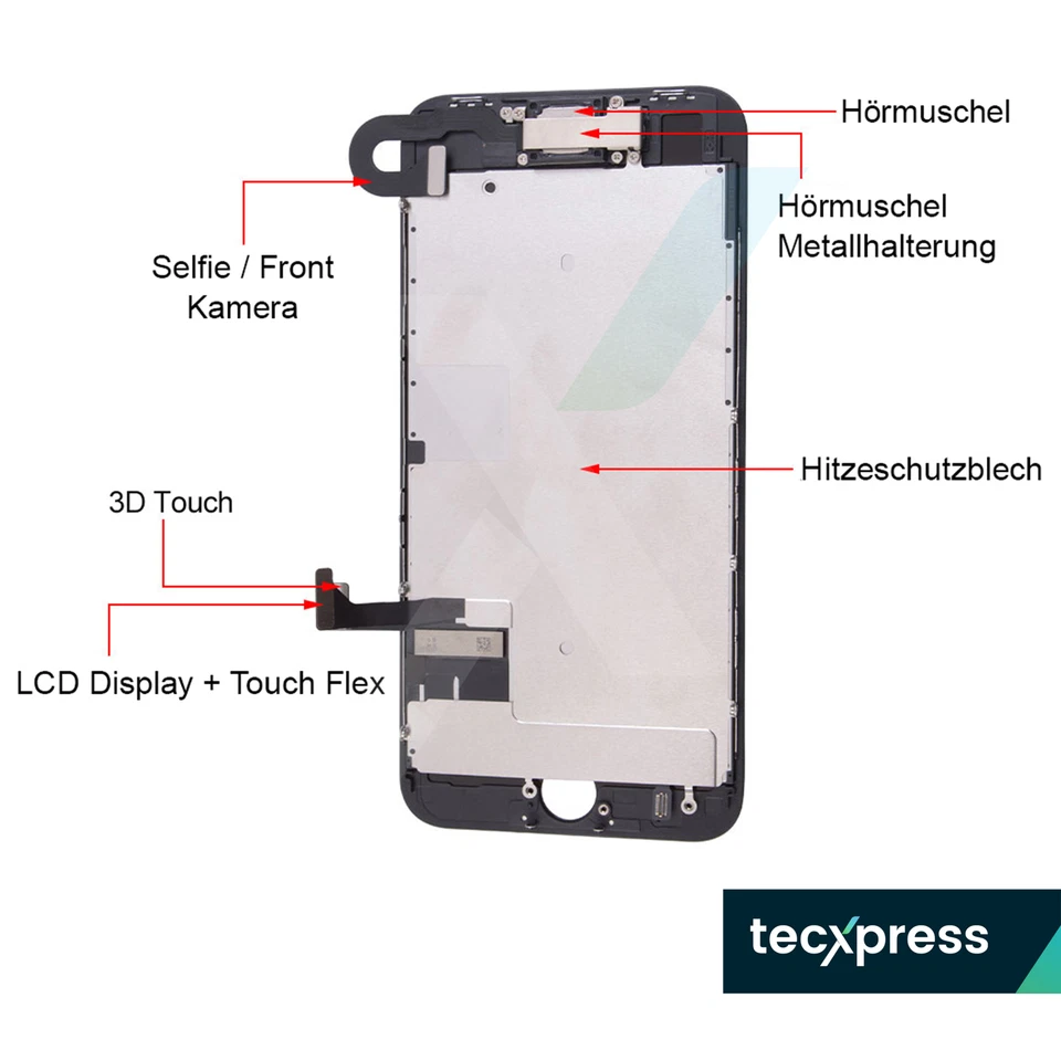 iPhone 7 Plus Original Display Ref. VORMONTIERT Bildschirm LCD Schwarz - Bild 2 von 4