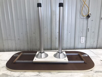 90 Carver 27 Mid Cabin 270 Boat table top & aluminum support post poles 